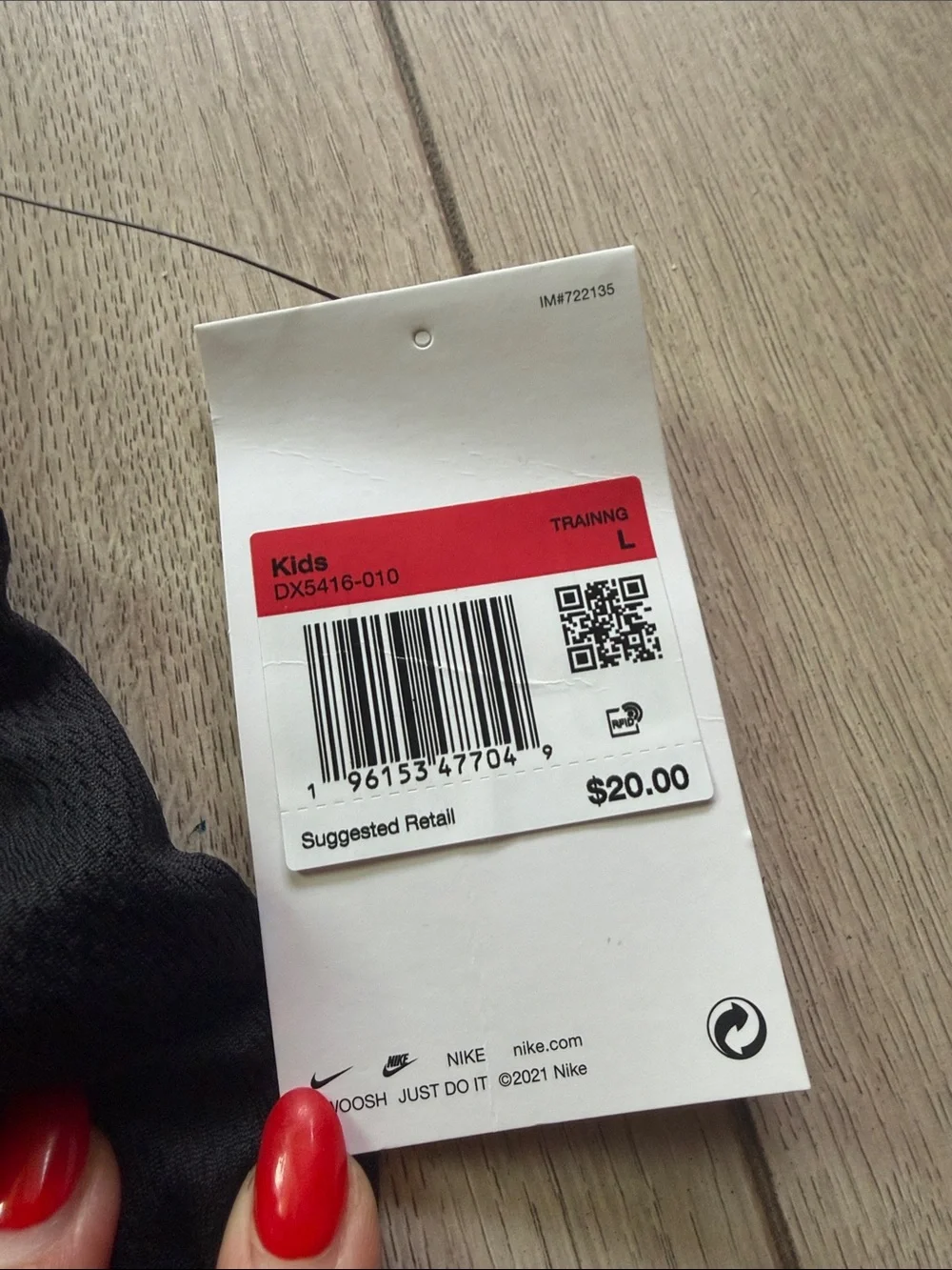 Nike kids Black Athletic Training Shorts with White Swoosh
